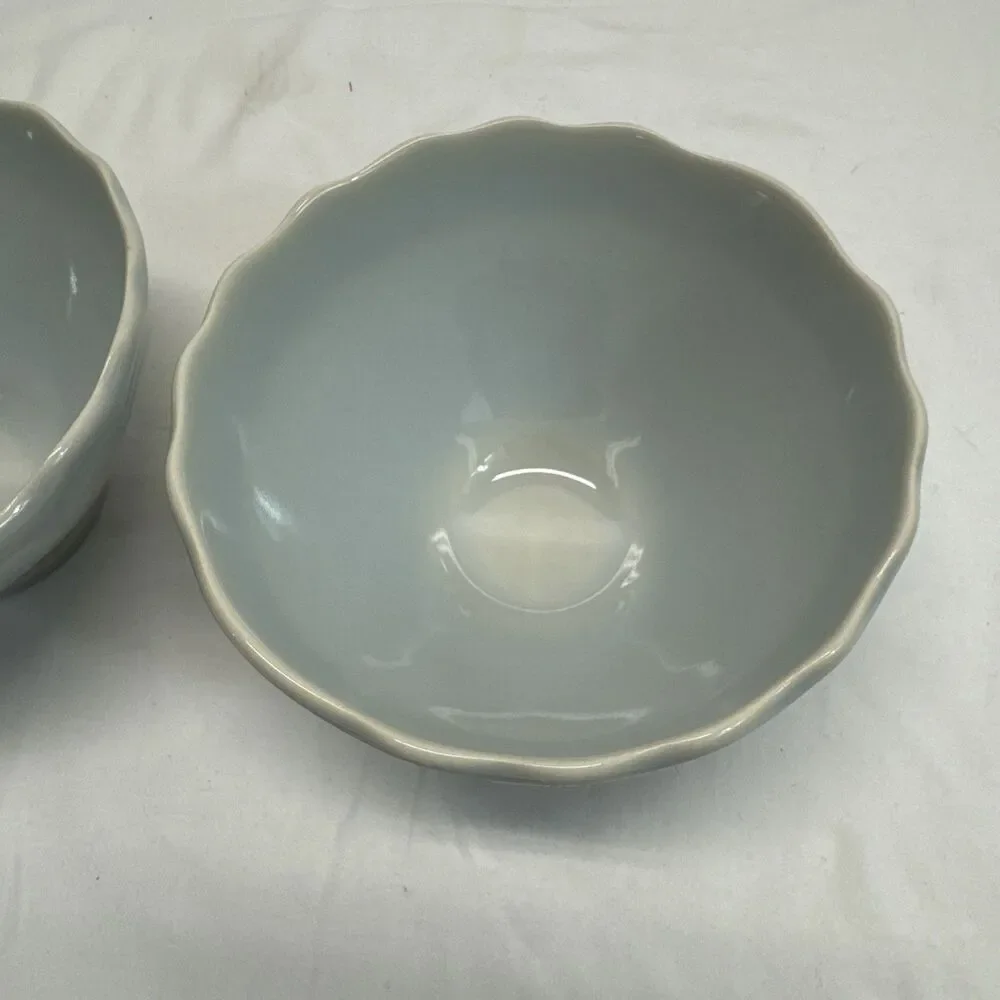 Matceramica Catarina de Braganca Blue Footed Soup Cereal Bowl Set Of 2